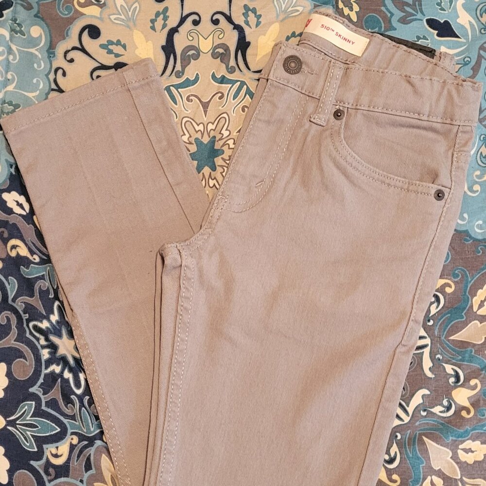 Like NEW! LEVI'S Style 510 Skinny Jeans (Grey) Boys, Size 12 Reg (26W 26L)